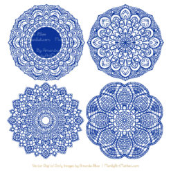 Royal Blue Round Lace Doily Vectors 247x247 Royal Blue Round Lace Doily Vectors