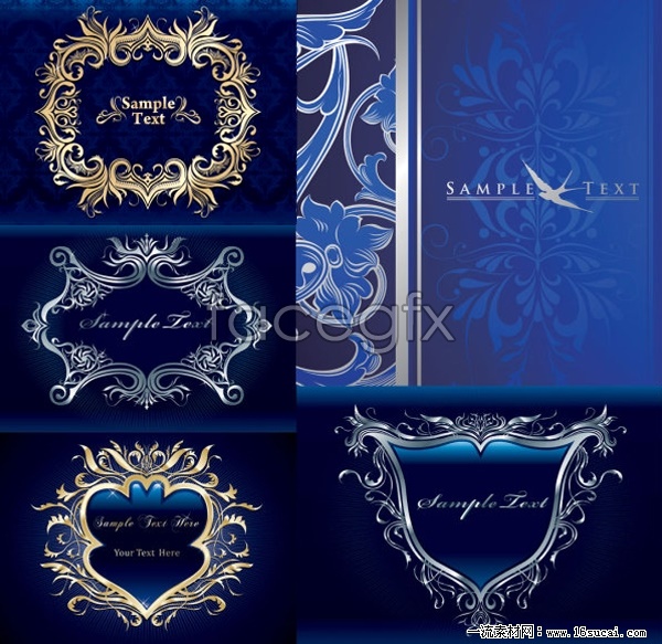 Several Ornate Royal Blue Border Vector Over Millions Vectors 600x583 Several Ornate Royal Blue Border Vector Over Millions Vectors