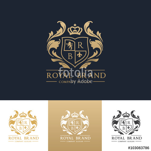 500x500 Luxury Royal Crest Logo Template Design For Hotel And Fashion