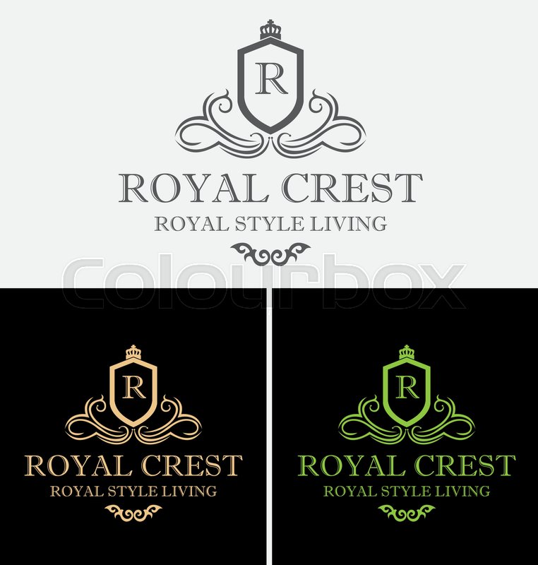 762x800 Royal Crest Logo Vector Design Symbol Stock Vector Colourbox