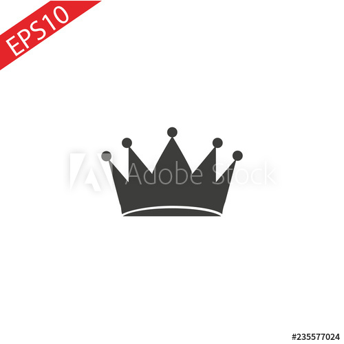 500x500 King Crown Logo Vector Illustration Royal Crown Silhouette