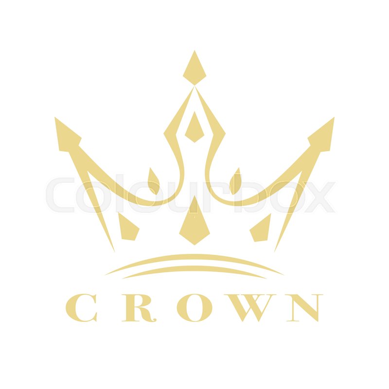 800x800 Vintage Crown Logo Royal King Queen Stock Vector Colourbox
