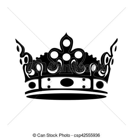 450x470 Royal Crown Isolated Silhouette Of A Royal Crown, Vector