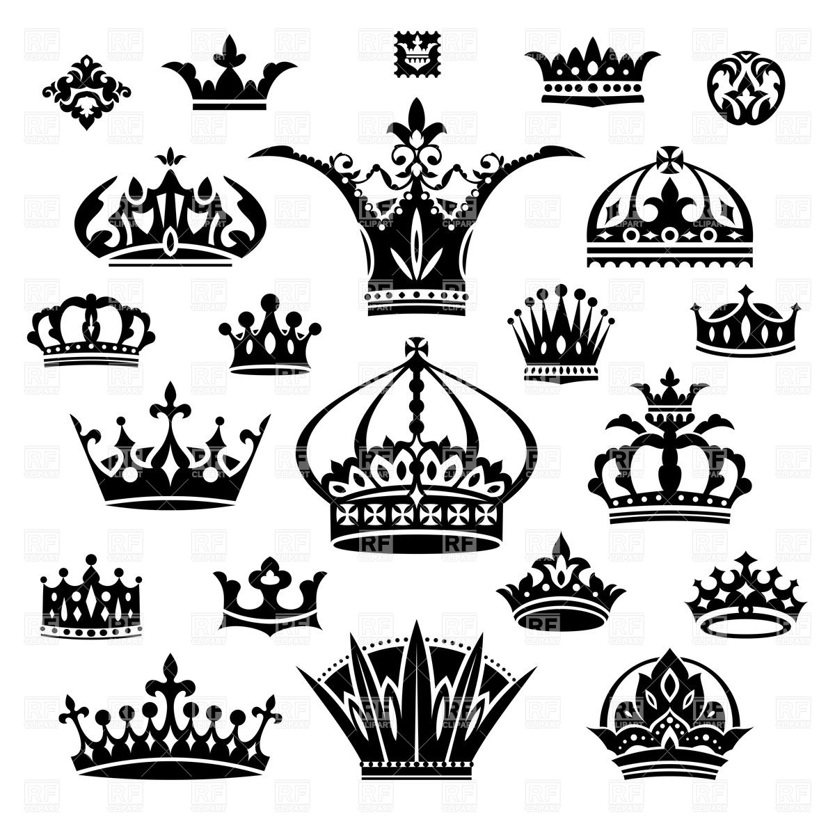1200x1200 Crown Silhouettes Vector Image Of Silhouettes, Outlines