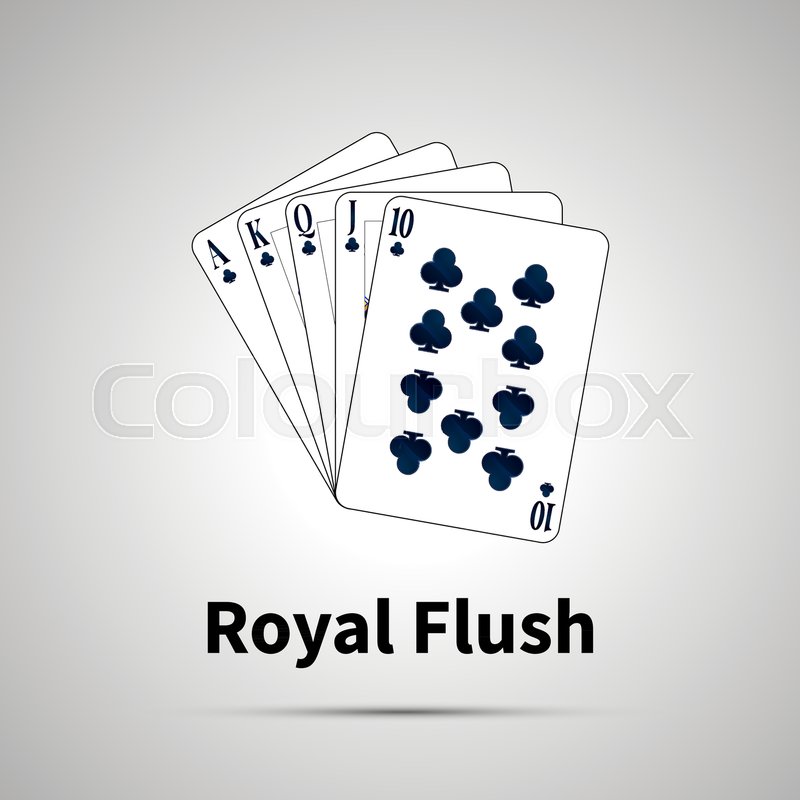 800x800 Royal Flush Poker Combination With Stock Vector Colourbox