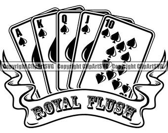 340x270 Royal Flush Vector Etsy