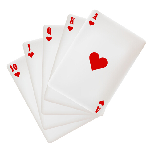 500x479 Royal Straight Flush Playing Cards Vector Free Download