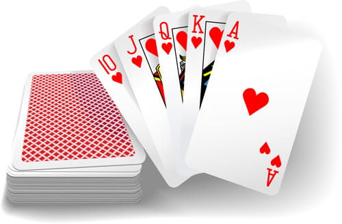 500x327 Royal Straight Flush Playing Cards Vector Free
