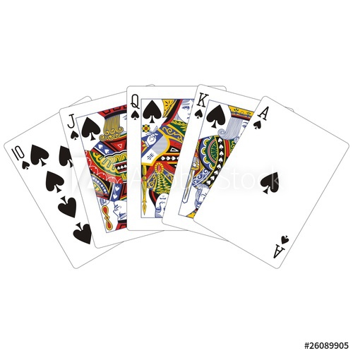 500x500 Royal Flush Spades Classic Playing Cards