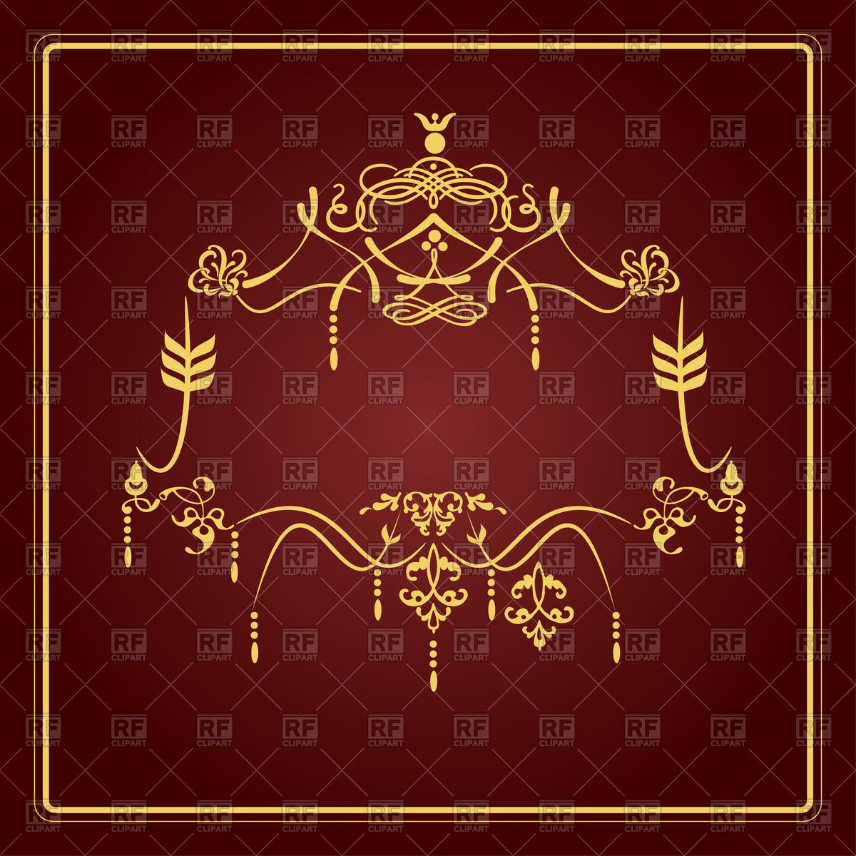Gold Ornamental Royal Frame Vector Image Of Borders And Frames 1200x1200 Gold Ornamental Royal Frame Vector Image Of Borders And Frames
