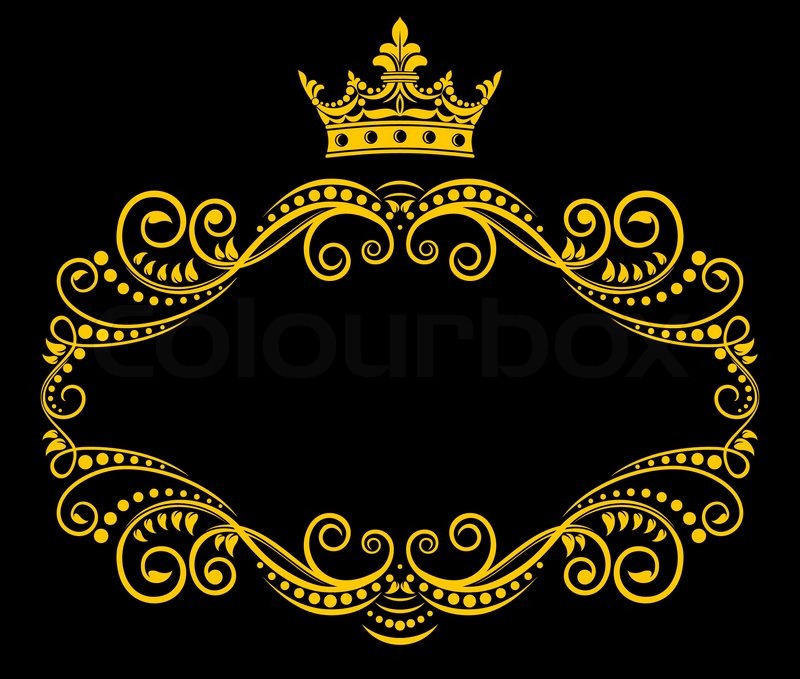 Retro Frame With Royal Crown Stock Vector Colourbox 800x679 Retro Frame With Royal Crown Stock Vector Colourbox