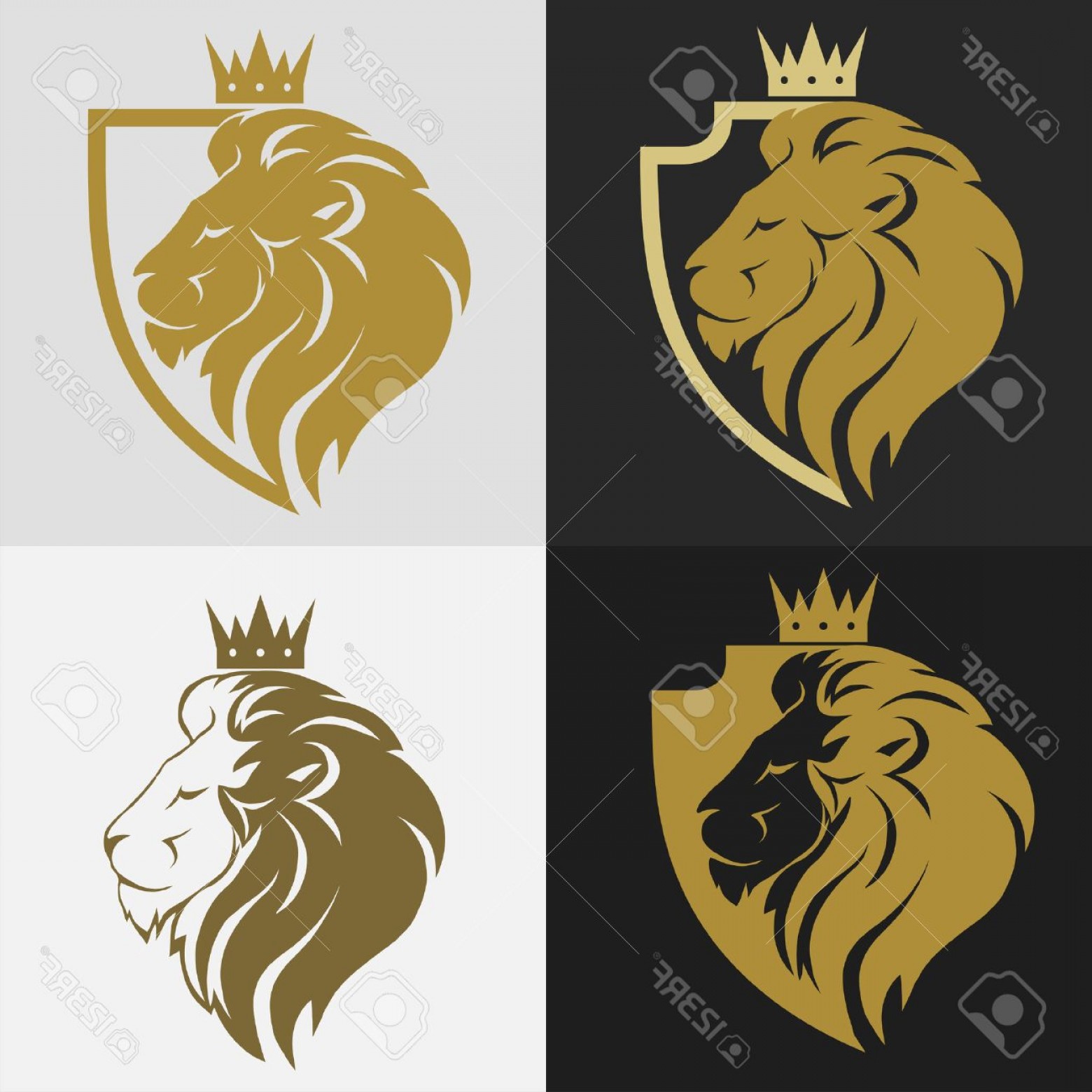 Photostock Vector Lion Head With Crown And Shield Logo Royal Cat 1560x1560 Photostock Vector Lion Head With Crown And Shield Logo Royal Cat
