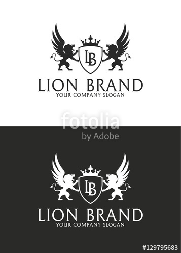 Lion Brand Royal Lion Logotype Stock Image And Royalty Free 357x500 Lion Brand Royal Lion Logotype Stock Image And Royalty Free