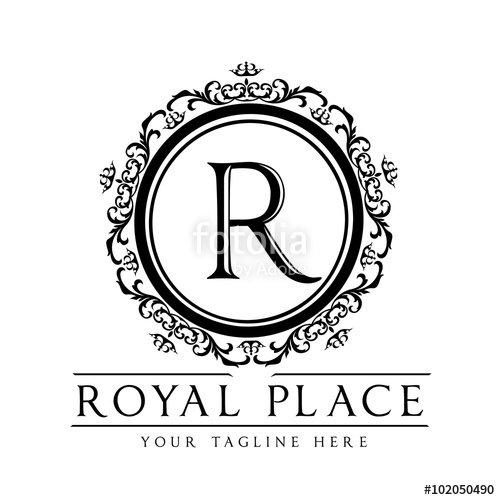500x500 Royal Place,r Letter Logo,vector Logo Template Stock Image