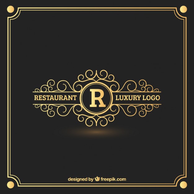 626x626 Golden Restaurant Logo Vector Free Download