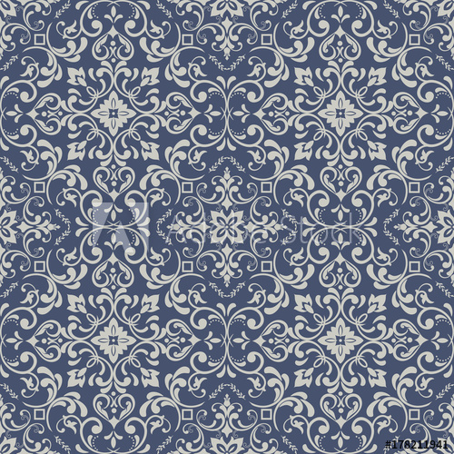 500x500 Oriental Pattern Background Vintage Flower Seamless Floral Pattern