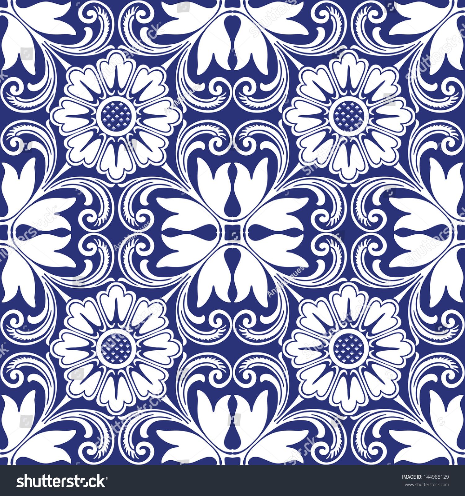 1500x1600 Background Vintage Flower Seamless Floral Pattern Abstract