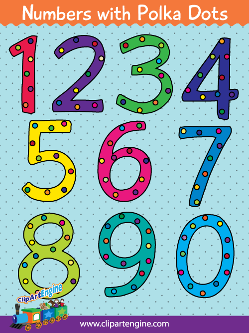 500x667 Numbers With Polka Dots Clip Art Collection