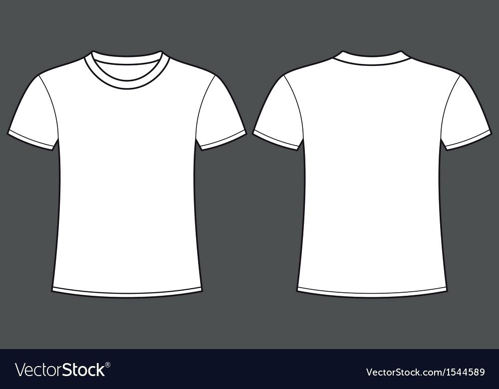 Blank Black T Shirt Template Front And Back Royalty Free Vector Image 1000x780 Blank Black T Shirt Template Front And Back Royalty Free Vector Image