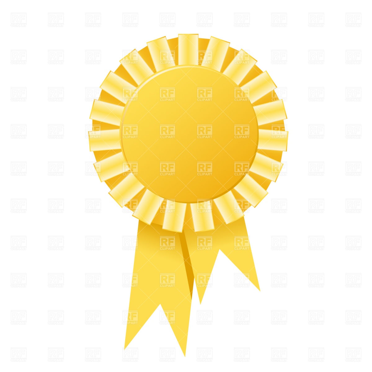 Golden Rosette With Ribbon Vector Image Of Icons And Emblems 1200x1200 Golden Rosette With Ribbon Vector Image Of Icons And Emblems