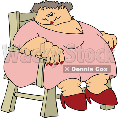 Cartoon Of A Circus Freak Fat Lady Sitting In A Chair 400x400 Cartoon Of A Circus Freak Fat Lady Sitting In A Chair