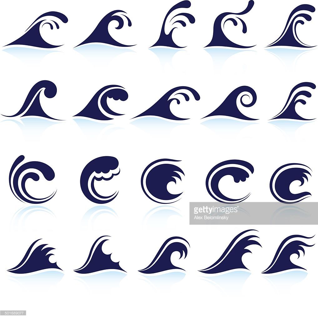 1018x1024 Vector Art Black White Wave Pattern Royalty Free Vector Icon