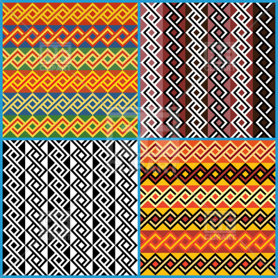400x400 Seamless African Ethnic Patterns Vector Image Of Backgrounds