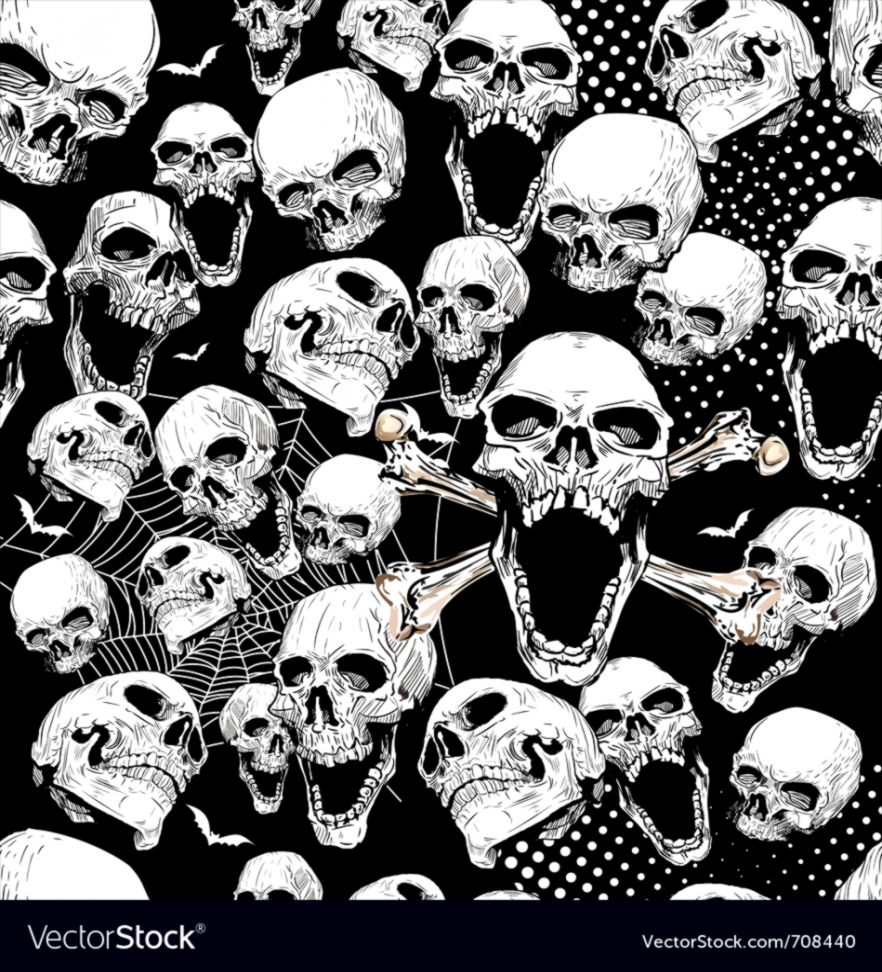 882x972 Vector Skulls Background Wallpaper Metro Wallpapers
