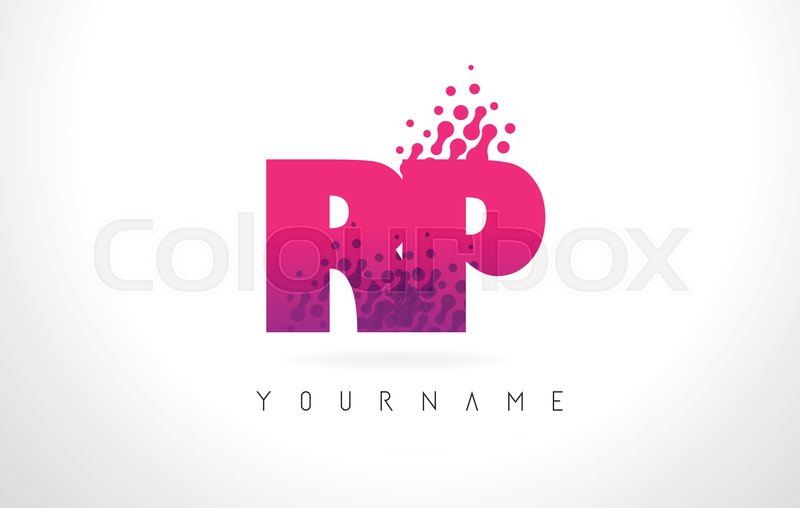 800x508 Rp R P Letter Logo With Pink Letters Stock Vector Colourbox