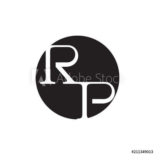 500x500 Circle With Rp Letter Logo Vector