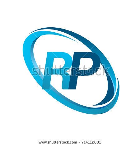 450x470 Letter Rp Logotype Design For Company Name Colored Blue Swoosh