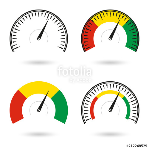 500x500 Speedometer Icon Set Gauge And Rpm Meter Logo Vector