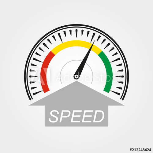 500x500 Speedometer Icon Speed Symbol Gauge And Rpm Meter Logo Vector