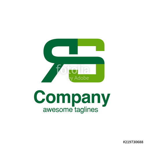 500x500 Creative Initial Letter Rs Logo Vector Concept Element Stock