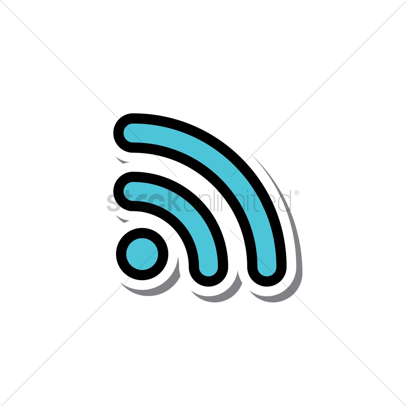 1300x1300 Rss Icon Vector Image