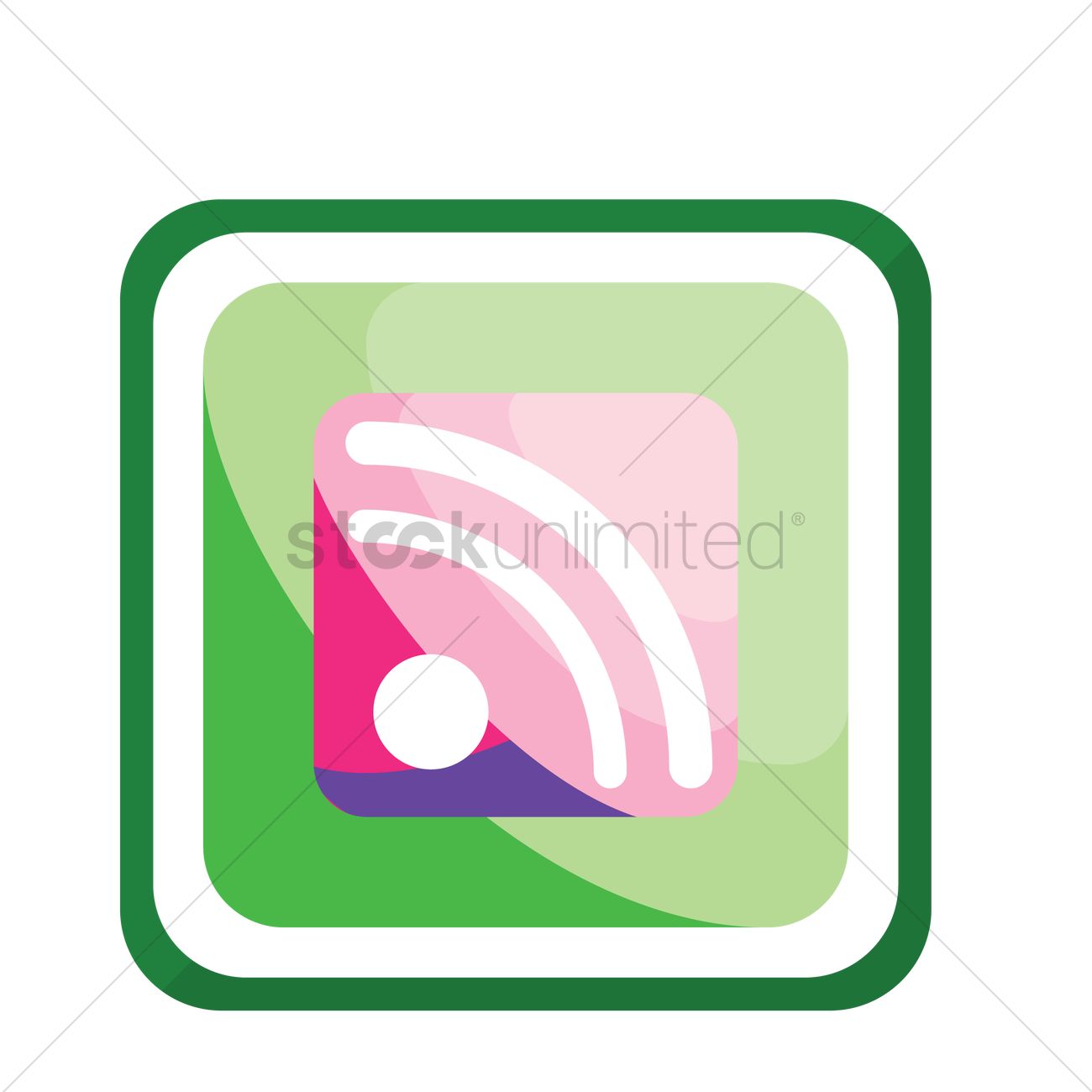 1300x1300 Free Rss Icon Vector Image