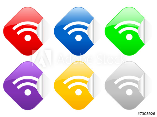 500x375 Rss Symbol Square Stickers