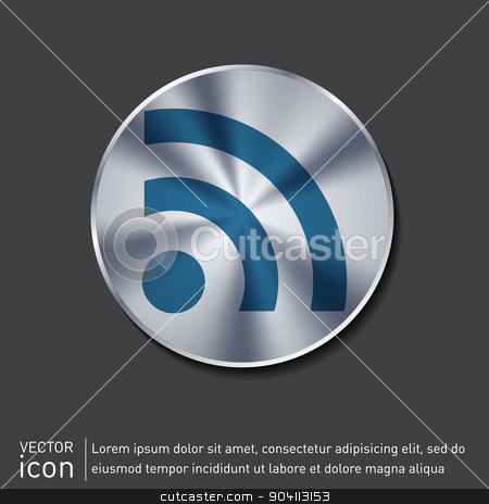 450x464 Rss Symbol Character News Stock Vector