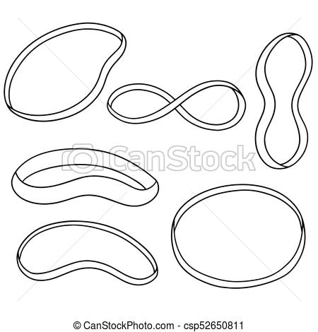450x470 Vector Set Of Rubber Band
