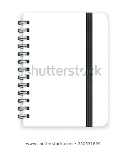 405x470 Blank White Copybook Template With Elastic Band Vector