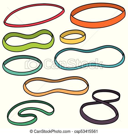 450x470 Vector Set Of Rubber Bands