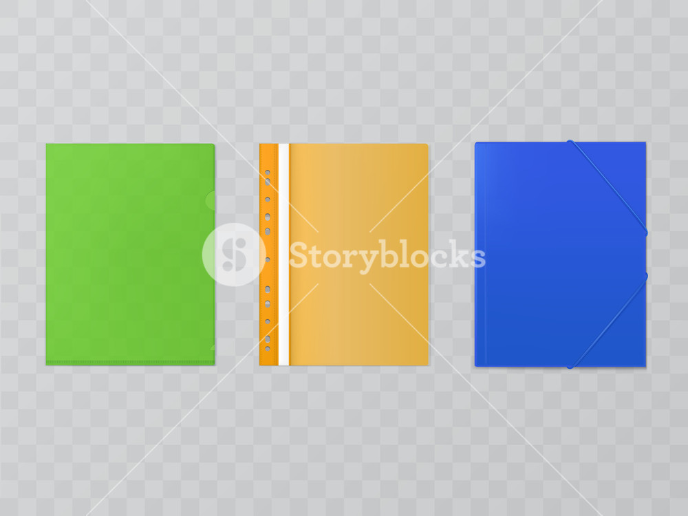 1000x750 Vector Three Bright Plastic Folders