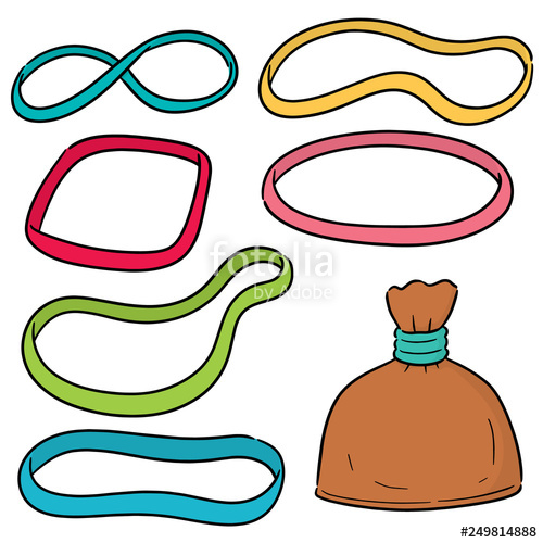 500x500 Vector Set Of Rubber Band Stock Image And Royalty Free Vector
