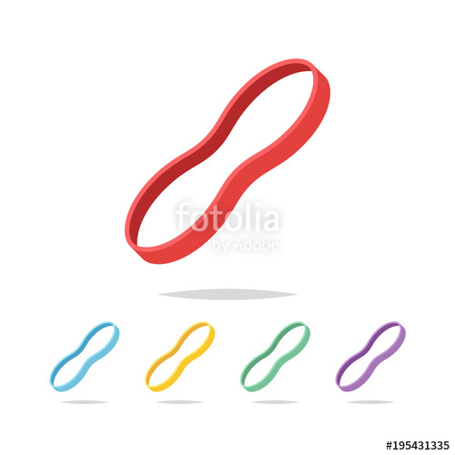 500x500 Colorful Rubber Band Vector Isolated Stock Image And Royalty Free