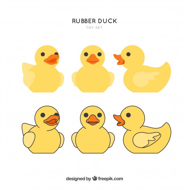 626x626 Rubber Duck Toy Set Vector Free Download