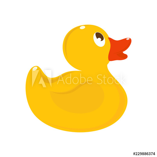 500x500 Yellow Rubber Duck Vector Illustration Series Of Children's Toys