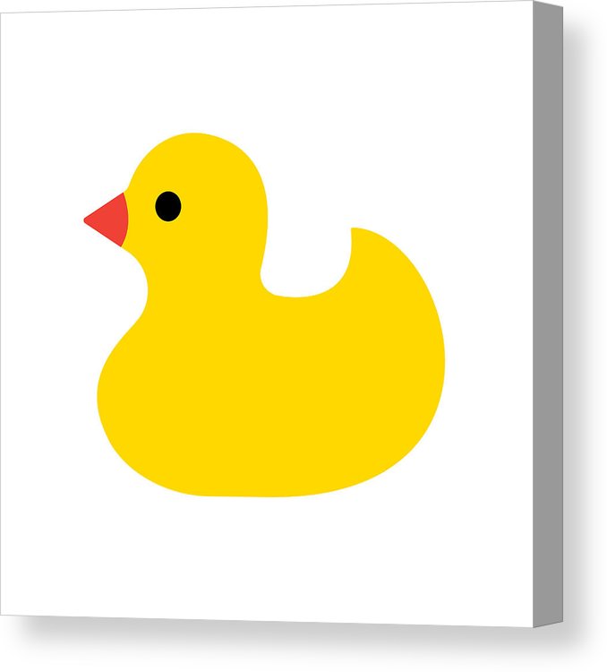 678x750 Duck Icon, Rubber Duck Vector Canvas Print Canvas Art