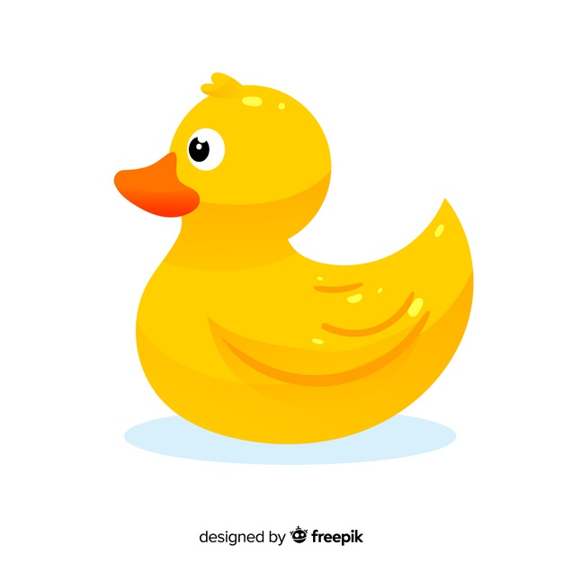 626x626 Flat Shiny Yellow Rubber Duck Vector Free Download