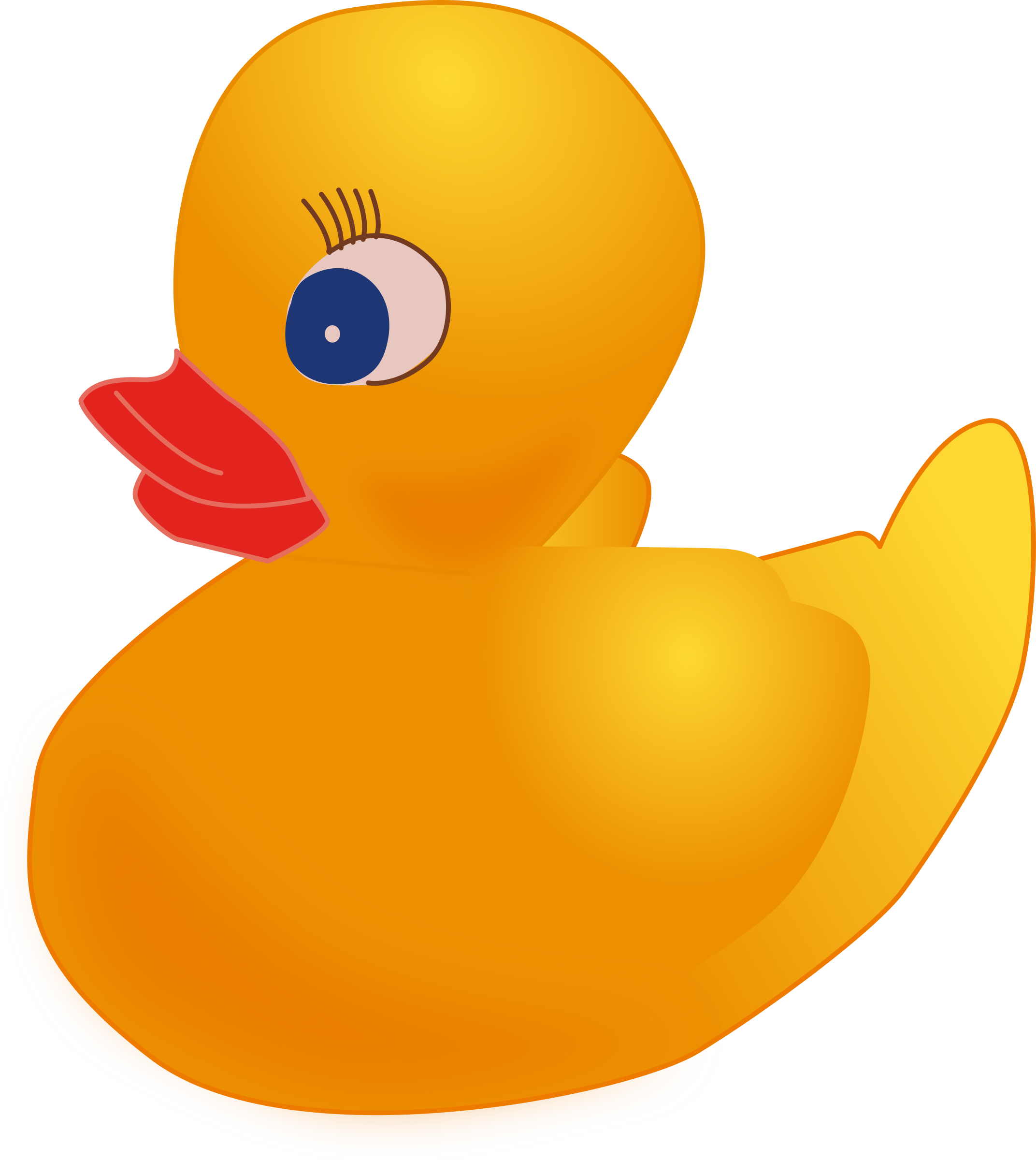 2144x2400 Female Rubber Ducky Vector Clipart Image