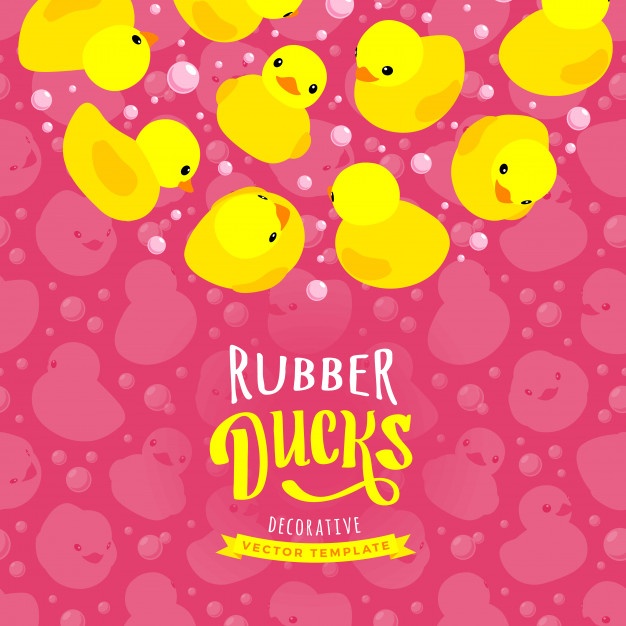 626x626 Flat Yellow Rubber Duck Vector Free Download